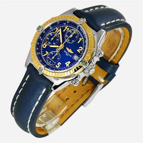 breitling blue gold chronolimer|breitling gold watch price.